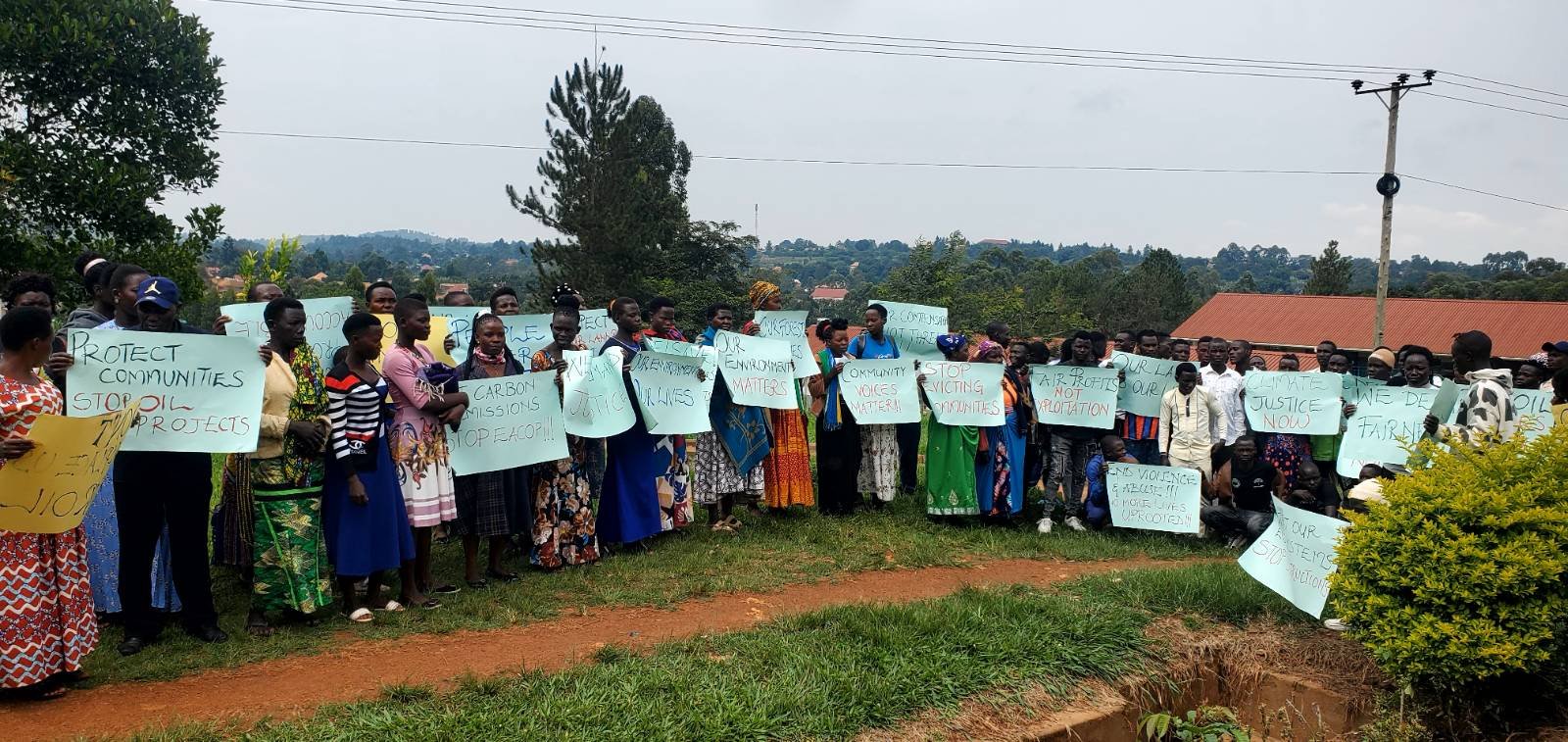 EACOP-Project Affected People (PAPs) in Houma protesting EACOP on 26th August 2024